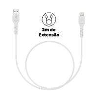 Cabo Dual Shock ( iPhone / iPad ) Lightning - Branco - 2 metros (MFI Homologado) - Gshield - 2