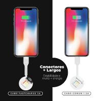 Cabo Dual Shock ( iPhone / iPad ) Lightning - Branco - 2 metros (MFI Homologado) - Gshield - 5