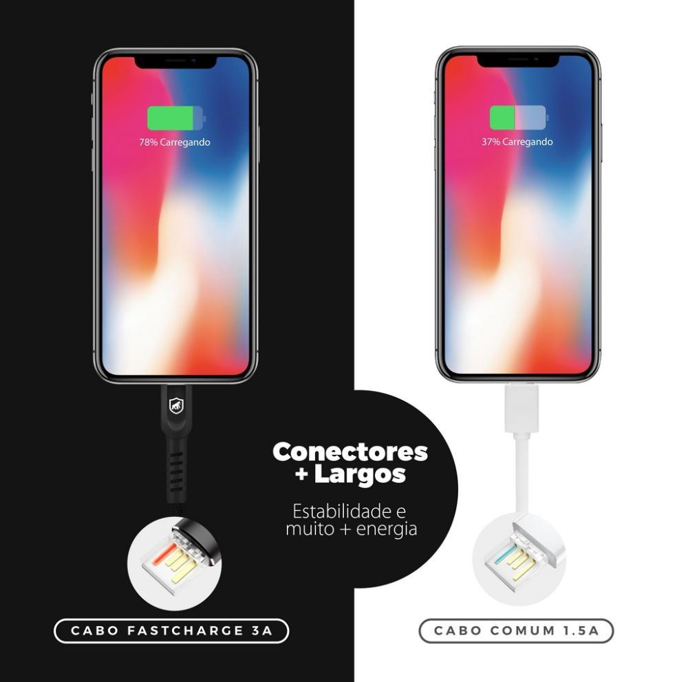 Cabo Dual Shock Preto Lightning (2 metros) - Gshield - 5