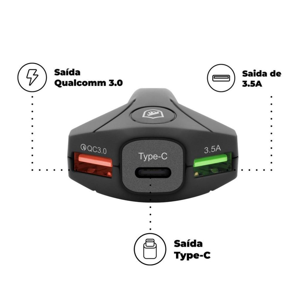 Kit Carregador Veicular Tank e Cabo Dual Shock Lightning - Gshield - 2