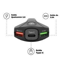 Kit Carregador Veicular Tank e Cabo Turbo Militar Micro USB V8 - Gshield - 2