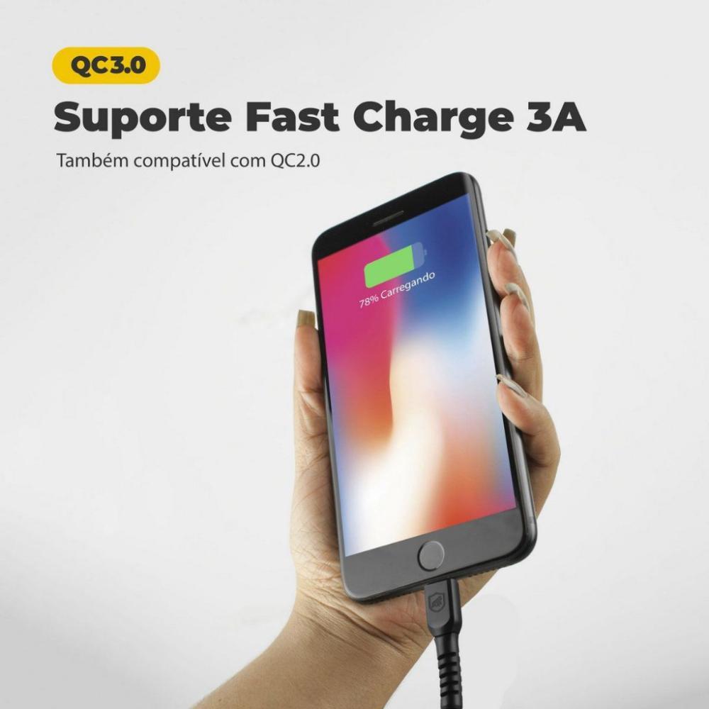 Kit Carregador Turbo Triplo e Cabo Dual Shock Lightning - Gshield - 7