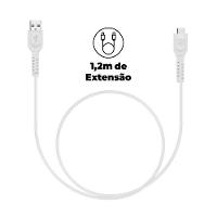 Kit Carregador Turbo Triplo + Cabo Dual Shock Micro USB V8 Branco - Gshield - 3