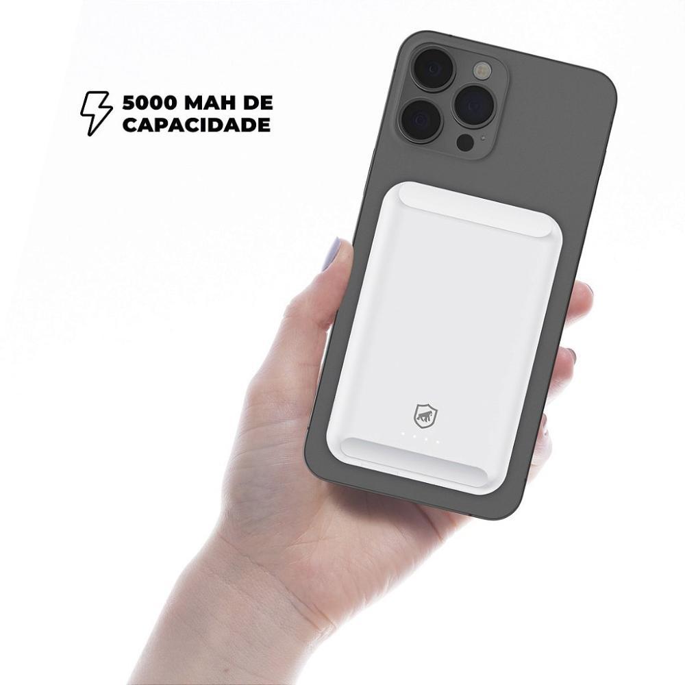 Carregador Portátil Nano Snap Wireless - Branco - Gshield - 2