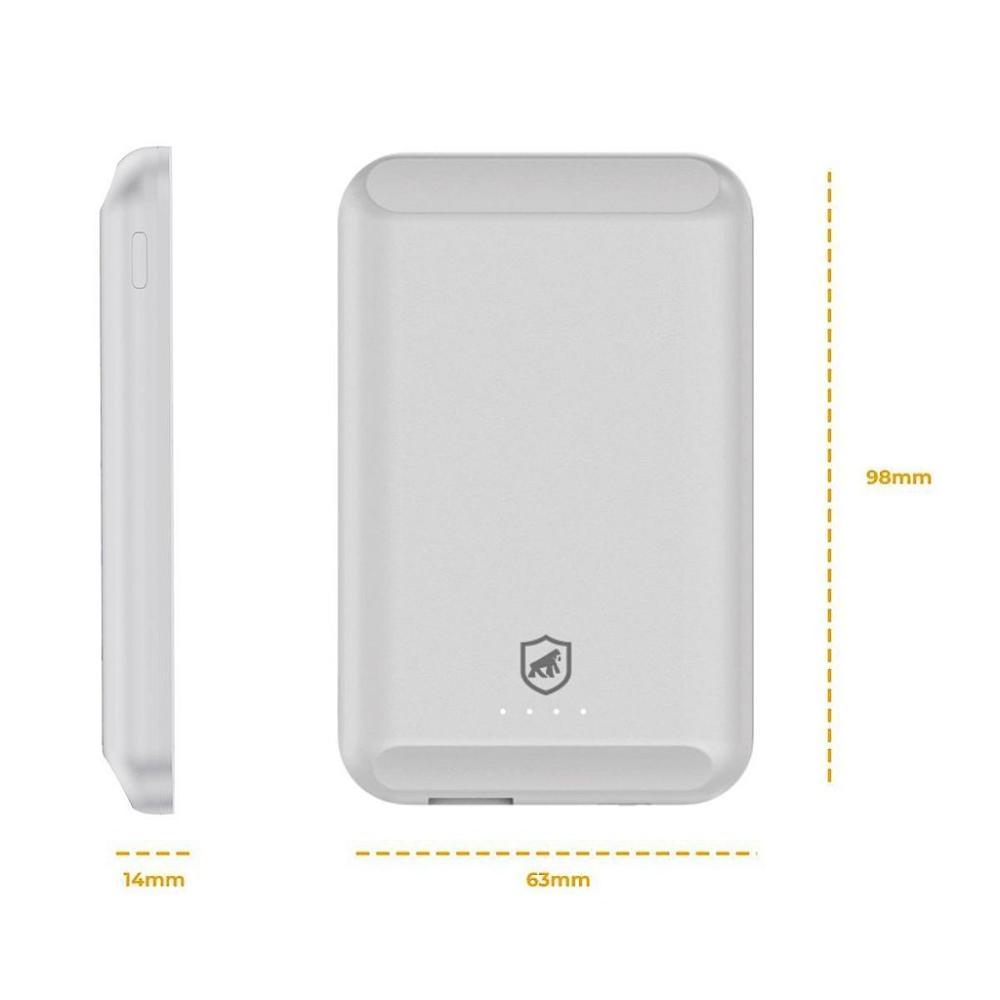 Carregador Portátil Nano Snap Wireless - Branco - Gshield - 4