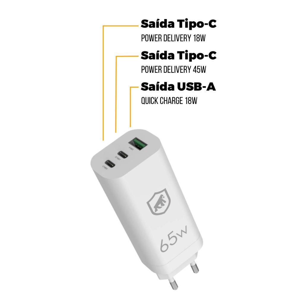 Carregador Turbo Tank Power 4.0 65W - para Macbook, Notebook e Celular - Gshield - 2