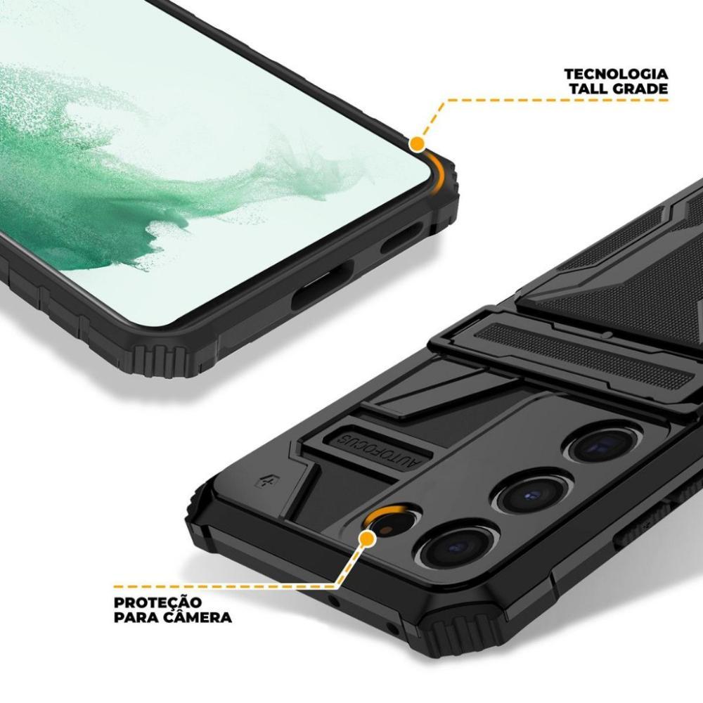 Capa case capinha Guardian para Samsung Galaxy S22 Plus - Preta - Gshield - 3