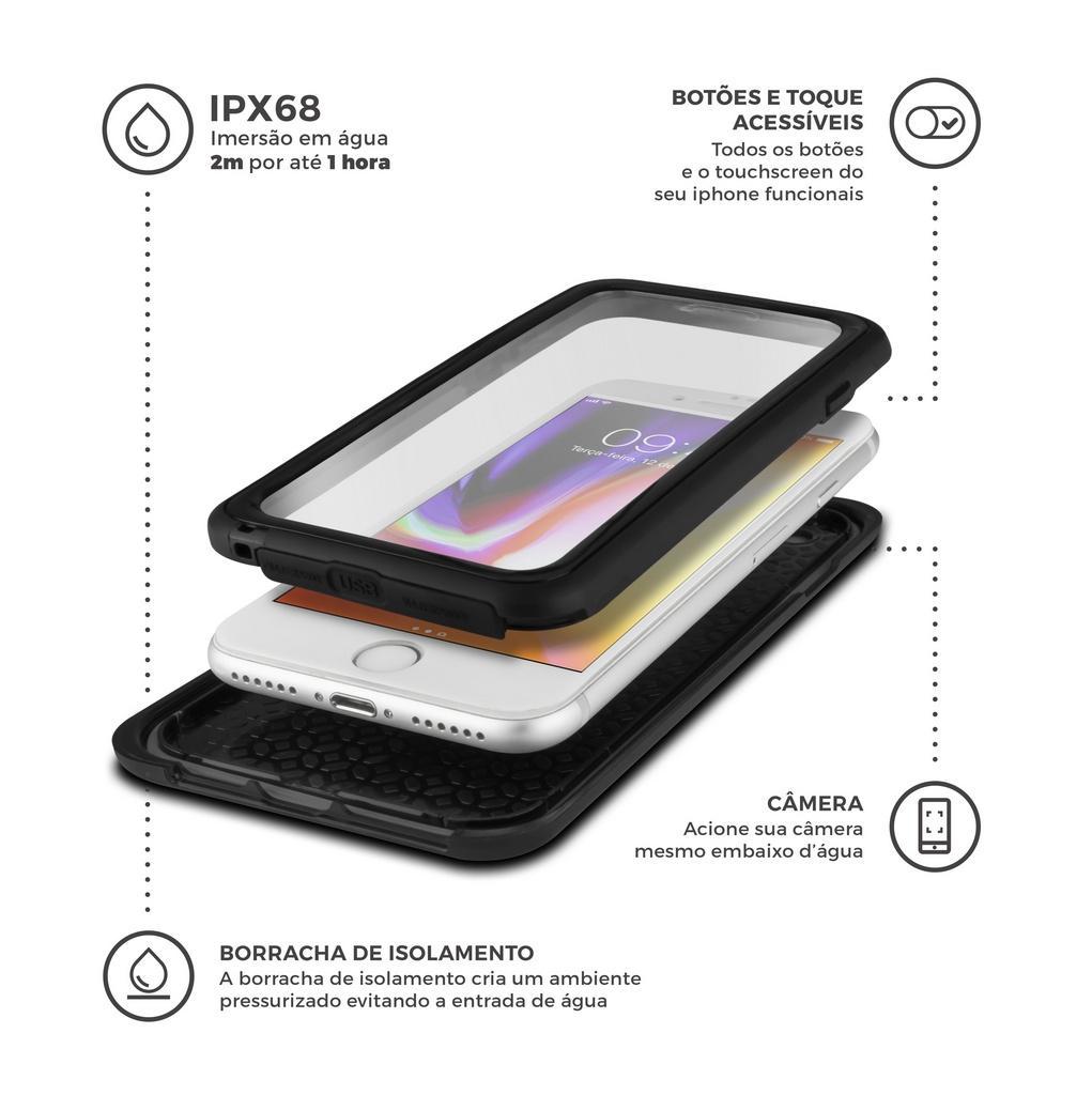 Capa case capinha à Prova d'Água para iPhone 7 Plus e iPhone 8 Plus - Gorila Shield - 2