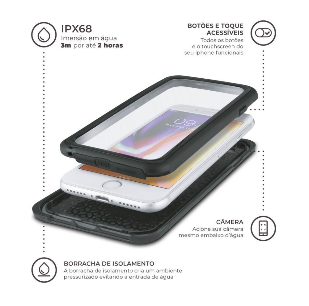 Capa case capinha à Prova D'Água Nautical  para iPhone X e XS - GShield - 6