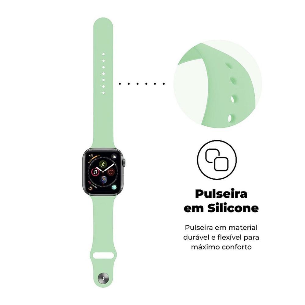 Pulseira para Apple Watch 42 / 44 / 45 / 49 MM - Ultra Fit - Verde Claro - Gshield - 6