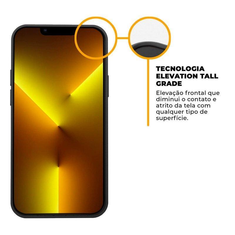 Kit Capa case capinha Dinamic Cam Protection e Pelicula Coverage 5D Pro Preta para iPhone 13 Pro - Gshield - 3