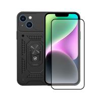 Kit Capa case capinha Dinamic Cam Protection e Pelicula Coverage 5D Pro Preta para iPhone 13 Pro - Gshield - 1
