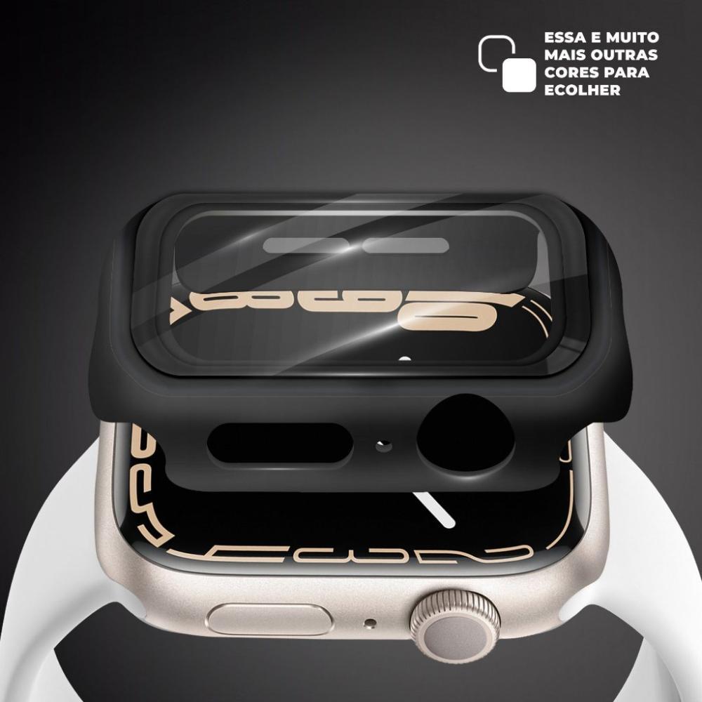 Case para Apple Watch 45MM (Series 7) - Armor - acompanha película integrada na case - Preta - Gshield - 3