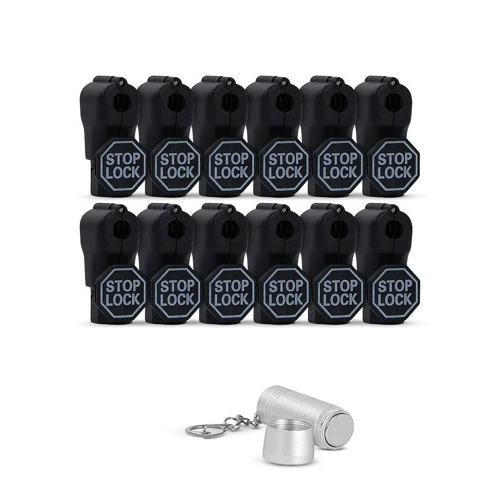 Kit Trava de segurança anti-furto para gancho expositor Stop Lock 12unid + 1 Chave - Gshield - 3