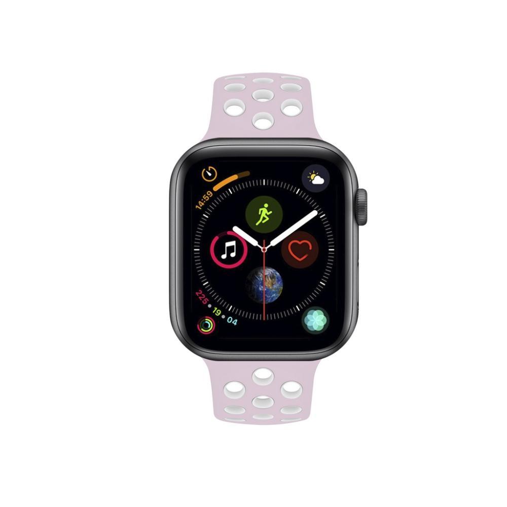 Pulseira para Apple Watch 42 / 44 / 45MM Armor Running - Rosa e Branco - Gshield - 4