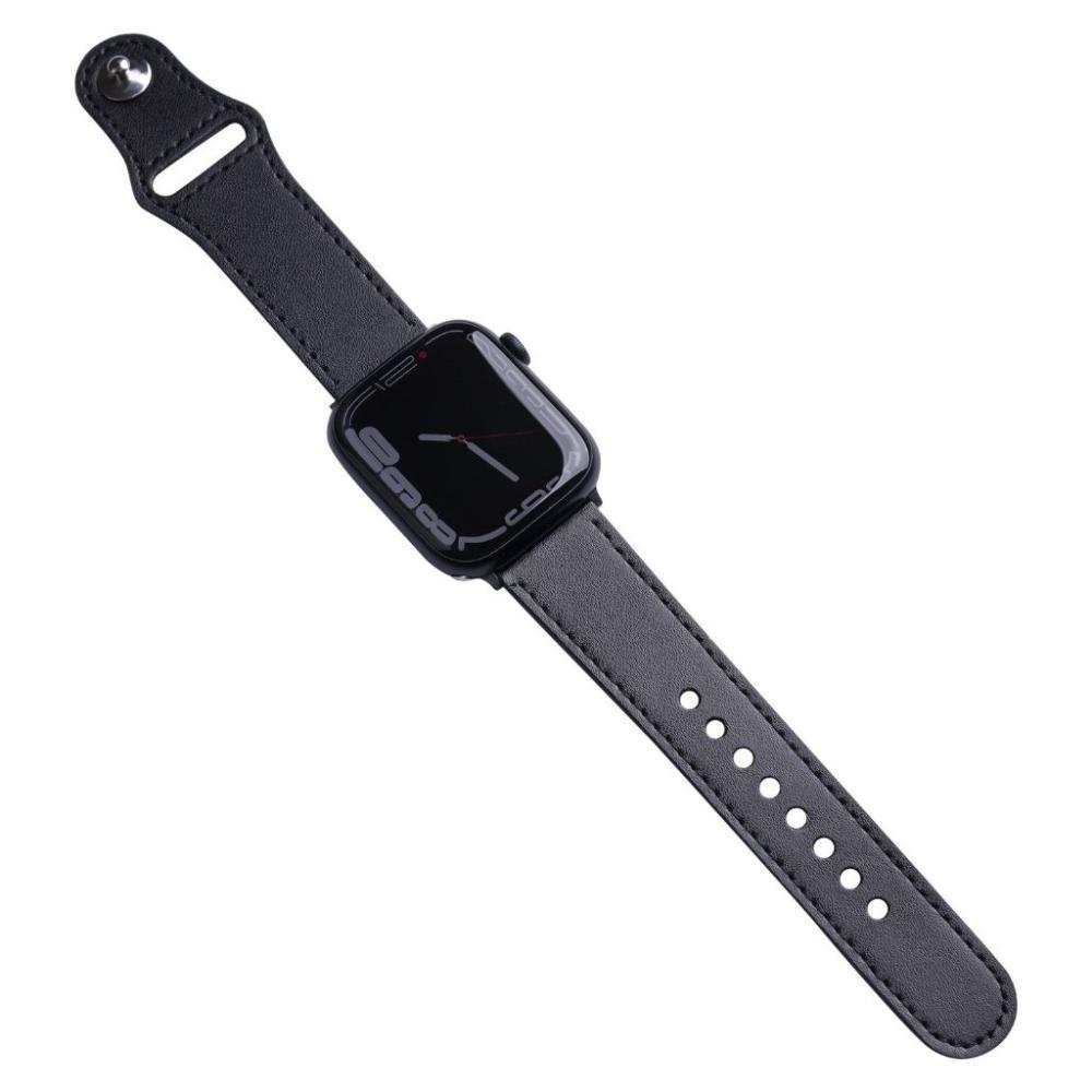 Pulseira de Couro para Apple Watch 42 / 44 / 45MM - Preta - Gshield - 7