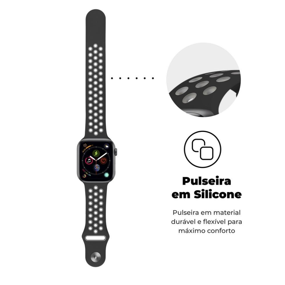 Pulseira para Apple Watch 42 / 44 / 45MM Armor Running - Preto - Gshield - 4