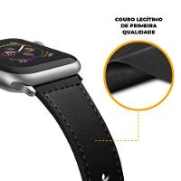 Pulseira de Couro para Apple Watch 38 / 40 / 41MM - Preta - Gshield - 3