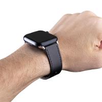 Pulseira de Couro para Apple Watch 38 / 40 / 41MM - Preta - Gshield - 5