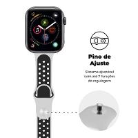 Pulseira para Apple Watch Armor Running 49MM - Branco e Preto - Gshield - 2