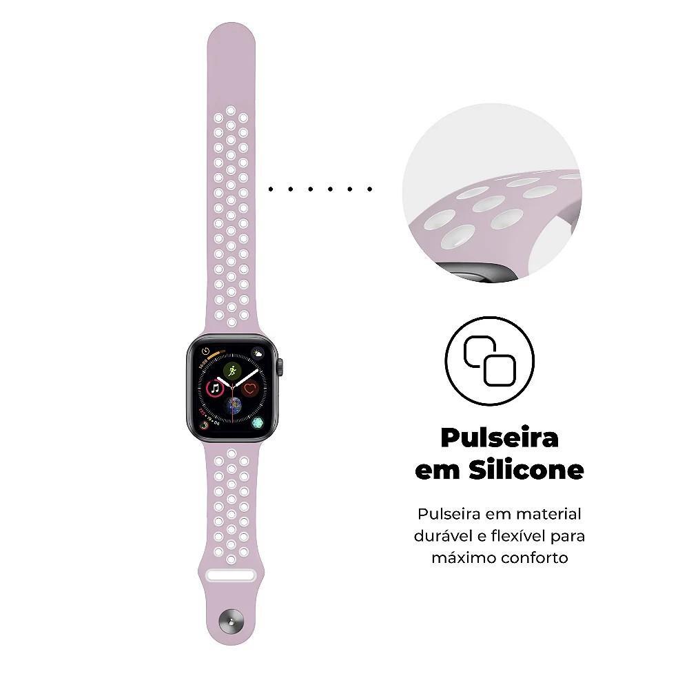 Pulseira para Apple Watch Armor Running 49MM- Rosa e Branco - Gshield - 3