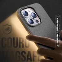 Capa case capinha para iPhone 15 Pro - Couro Dual Magsafe - Preta - Gshield - 7