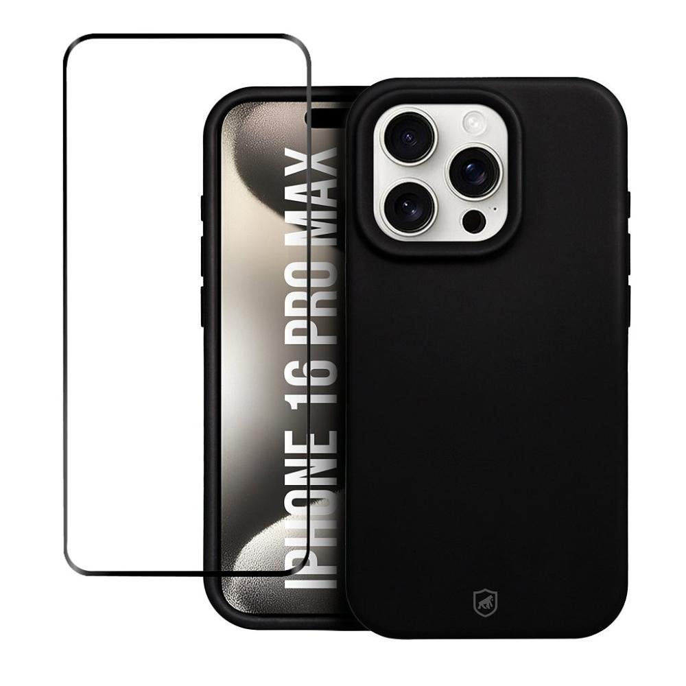 Kit Capa case capinha Silicon Premium e Película Defender Glass para iPhone 16 Pro Max - Gshield - 1