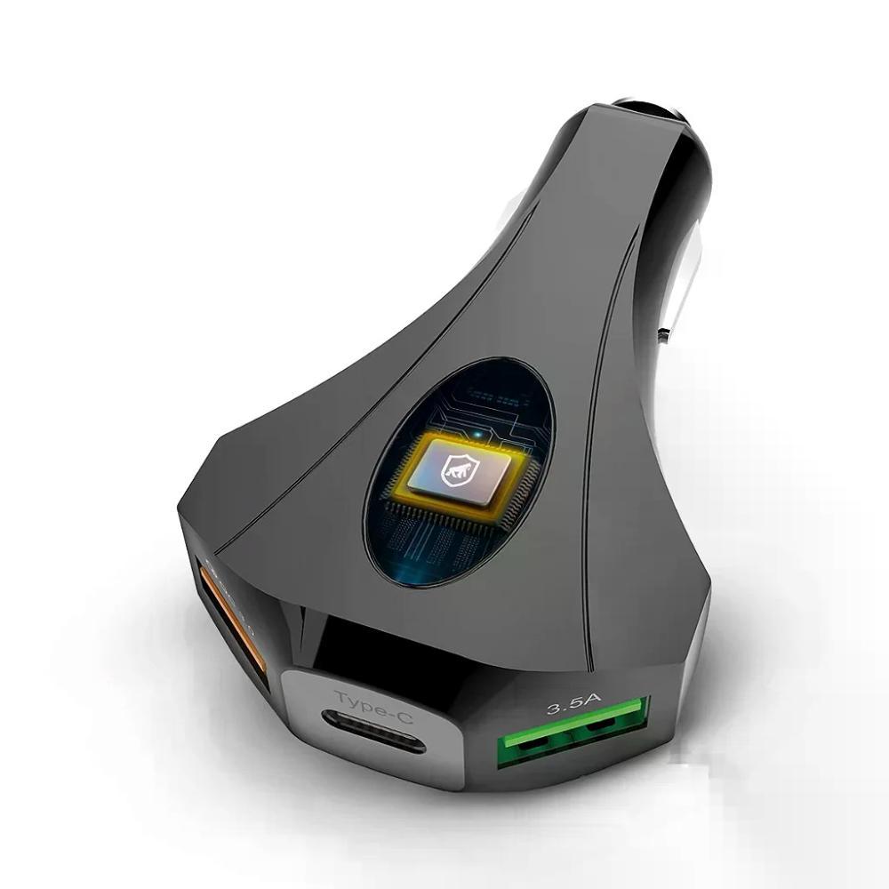 Carregador Veicular Triplo Turbo Tank no Atacado - Caixa Fechada 10 Unidades - Gshield - 5