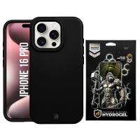 Kit Capa case capinha Silicon Premium e Película Hydrogel HD para iPhone 16 Pro - Gshield - 1