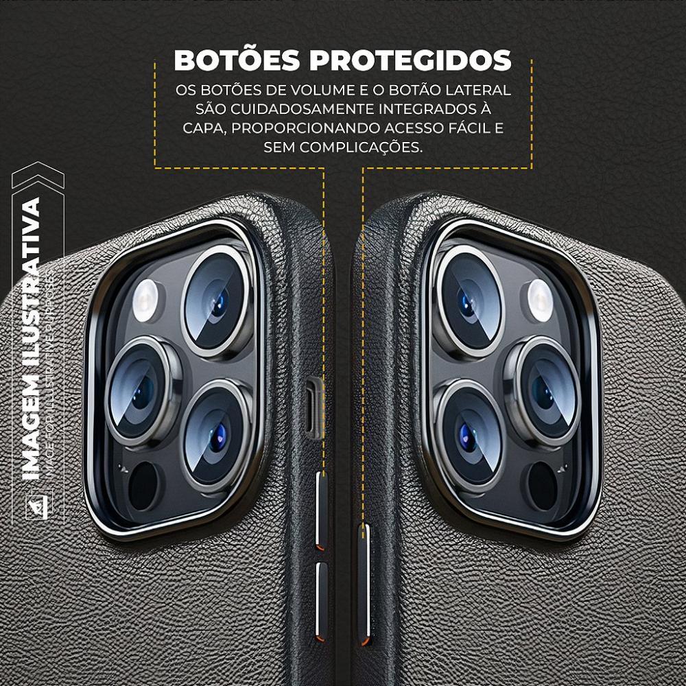 Capa case capinha para iPhone 14 Pro - Couro Dual Magsafe - Preta - Gshield - 4