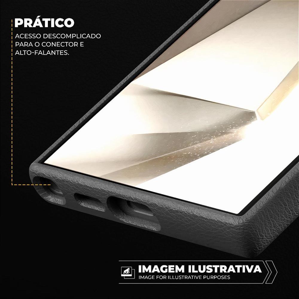 Capa case capinha para Samsung Galaxy S24 - Couro Dual Magsafe - Preta - Gshield - 5