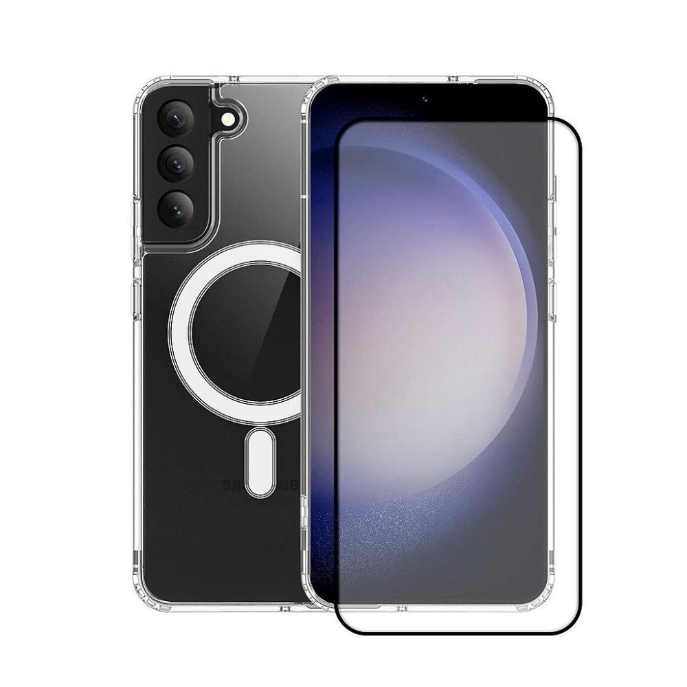 Capa case capinha Magsafe e Pelicula Dual Glass Galaxy S22 Plus - Gshield - 1