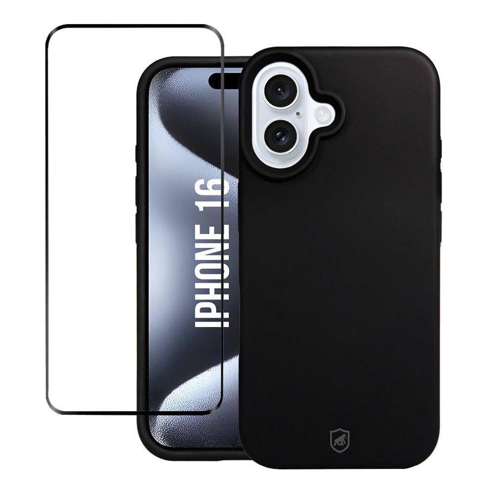 Kit Capa case capinha Silicon Premium e Película Defender Glass para iPhone 16 - Gshield - 1