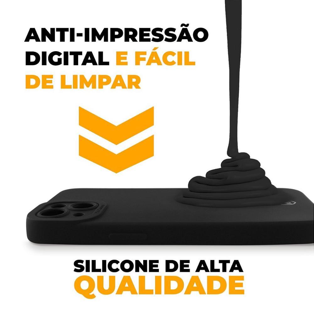 Capa para iPhone 13 - Preta - Silicon Cloud - Gshield - 3