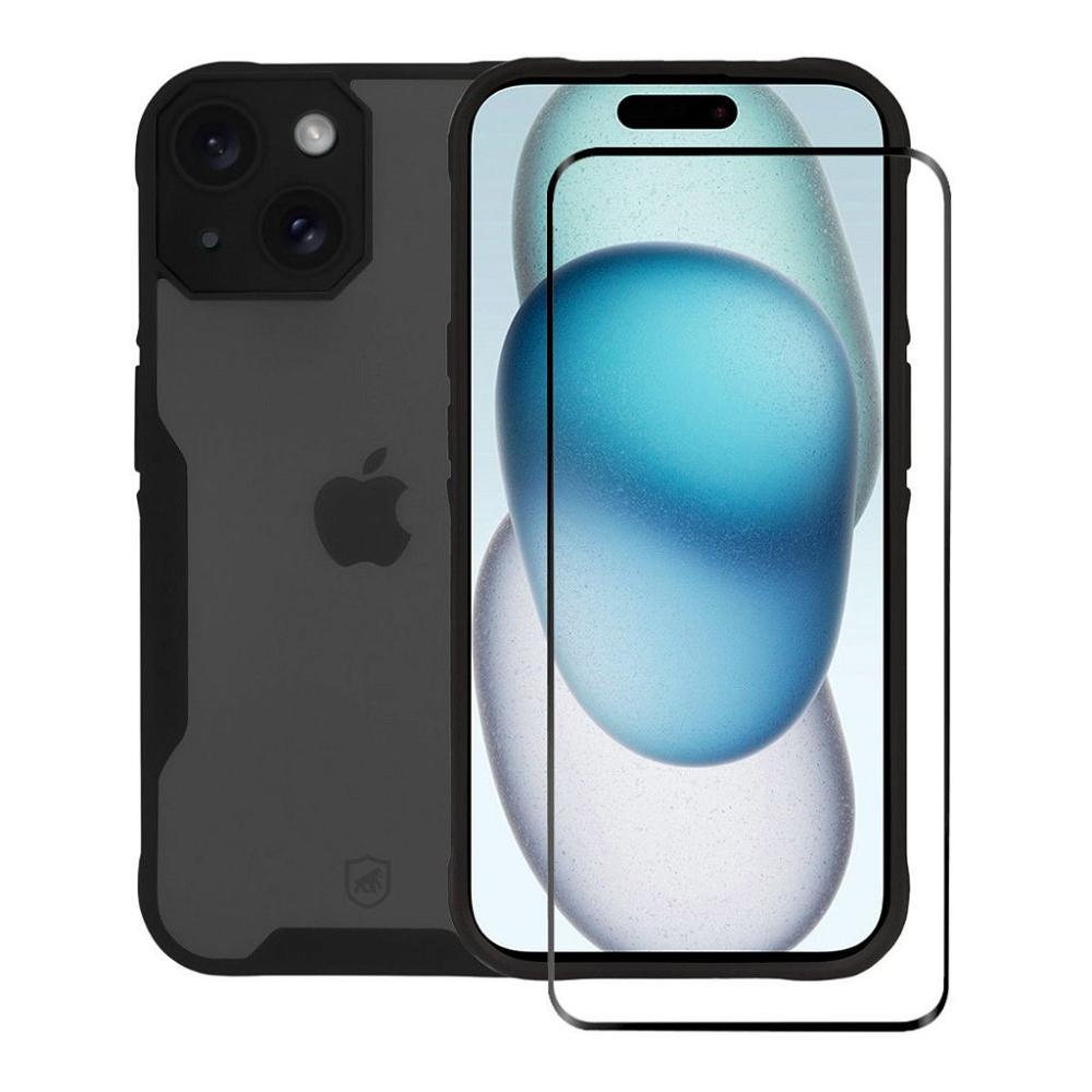 Kit Capa case capinha Dual Shock Sense e Pelicula Ultra Glass para iPhone 15 - Gshield - 1
