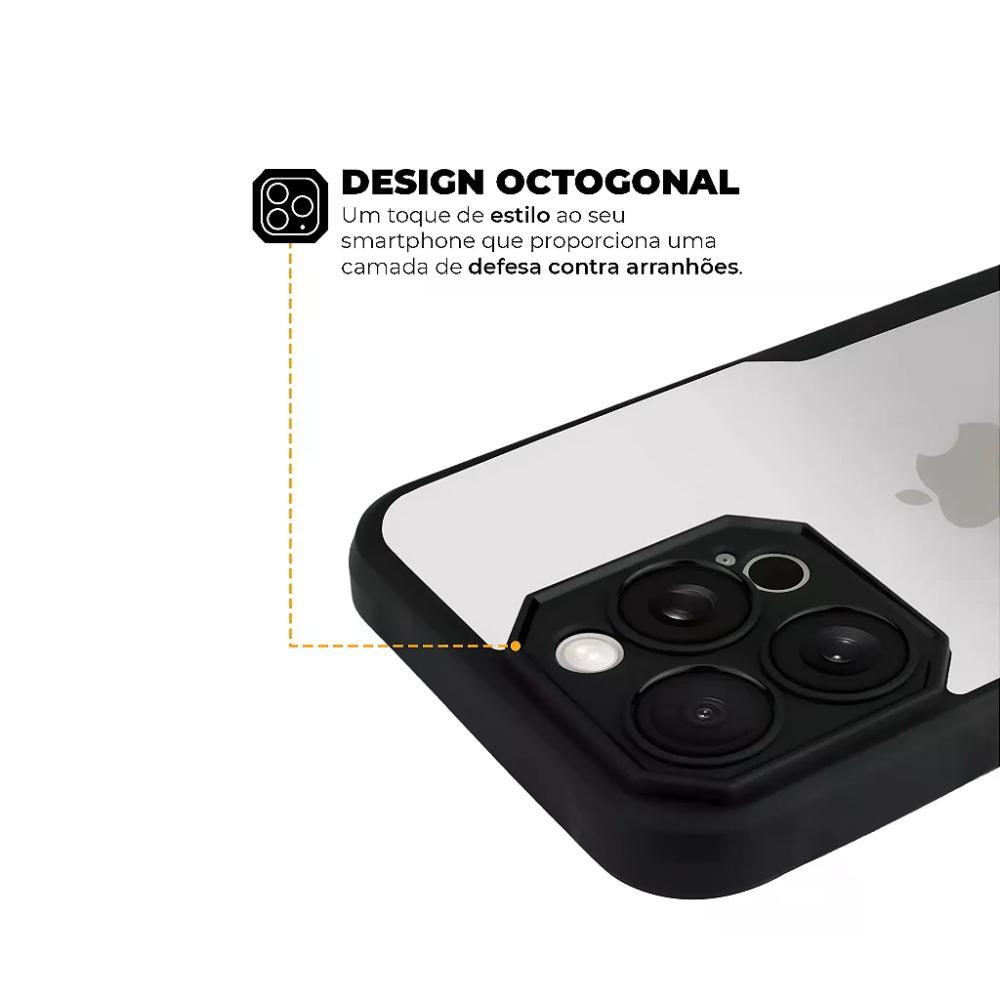 Kit Capa case capinha Dual Shock Sense e Pelicula Ultra Glass para iPhone 15 - Gshield - 6