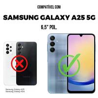 Kit Capa Silicon Veloz para Samsung Galaxy A25 5g + Ring Socket + Cordão - Preto - Gshield - 2