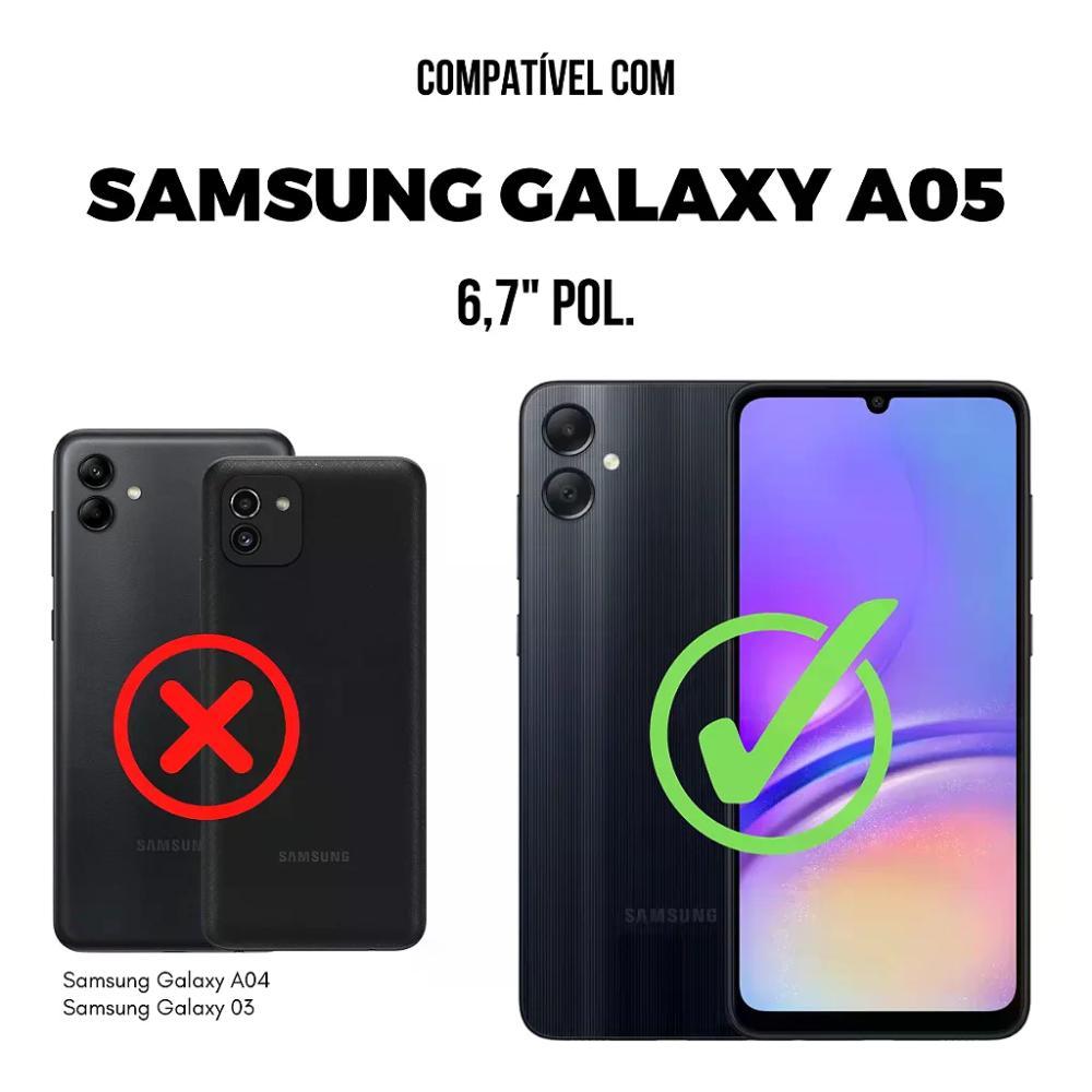 Kit Capa Silicon Veloz para Samsung Galaxy A05 + Ring Socket + Cordão - Preto - Gshield - 2