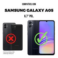 Kit Capa Silicon Veloz para Samsung Galaxy A05 + Ring Socket + Cordão - Preto - Gshield - 2