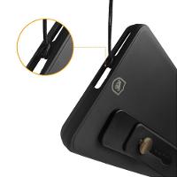 Kit Capa Silicon Veloz para Motorola Moto Edge 50 Pro + Ring Socket + Cordão - Preto - Gshield - 8