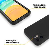 Kit Capa case capinha Silicon Cloud Preta e Pelicula Hydrogel HD para iPhone 11 - Gshield