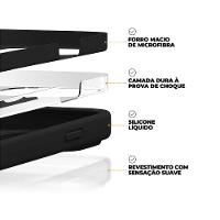 Capa case capinha para iPhone 15 Plus - Silicon Premium Preta - Gshield - 3