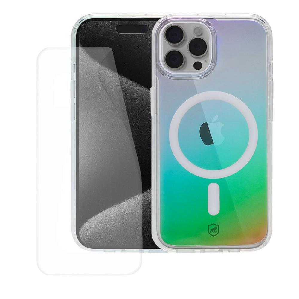 Kit Capa Magsafe Holo + Película Hydrogel Gamer Fosca para iPhone 15 Pro Max - Gshield - 1