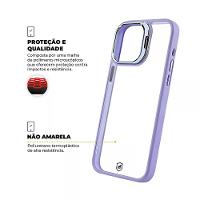 Kit Capa case capinha Gravity Lilás e Película Ultra Safe para iPhone 15 Pro Max - Gshield - 5