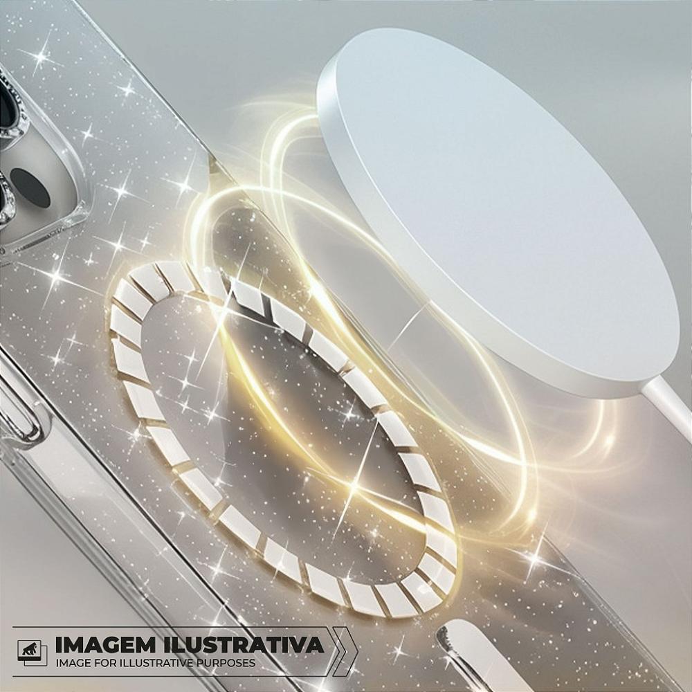 Capa case capinha para iPhone 13 - MagSafe Glitter - Gshield - 5