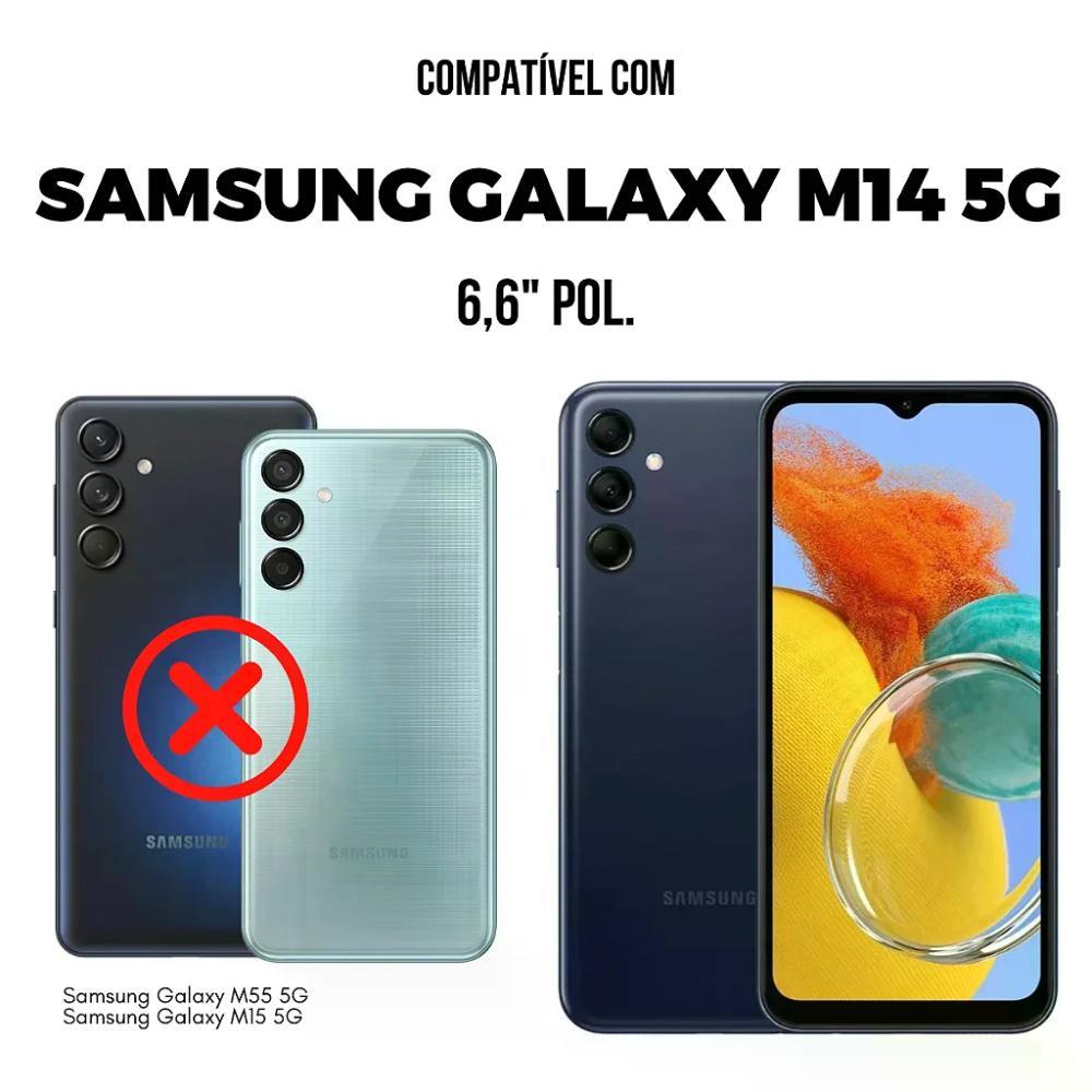 Kit Capa Silicon Veloz para Samsung Galaxy M14 + Ring Socket + Cordão - Preto - Gshield - 2