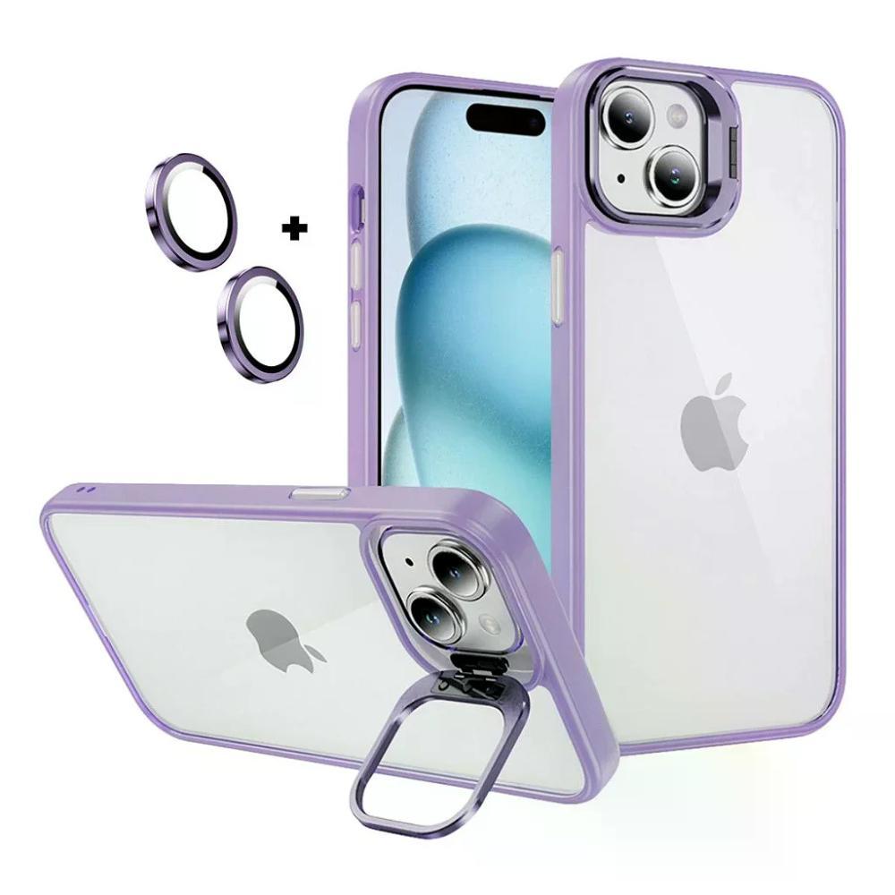 Kit Capa case capinha Gravity Lilás e Película Ultra Safe para iPhone 15 - Gshield - 3