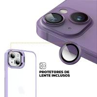 Kit Capa case capinha Gravity Lilás e Película Ultra Safe para iPhone 15 - Gshield