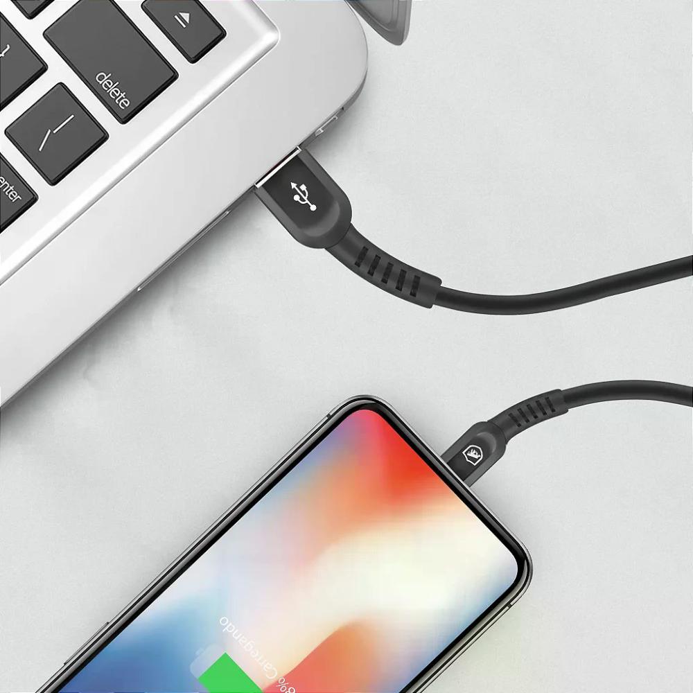 Cabo Dual Shock Lightning / USB A - Preto - 1,2m - no Atacado - Caixa Fechada 10 Unidades - Gshield - 6