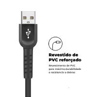 Cabo Dual Shock Lightning / USB A - Preto - 1,2m - no Atacado - Caixa Fechada 10 Unidades - Gshield - 5